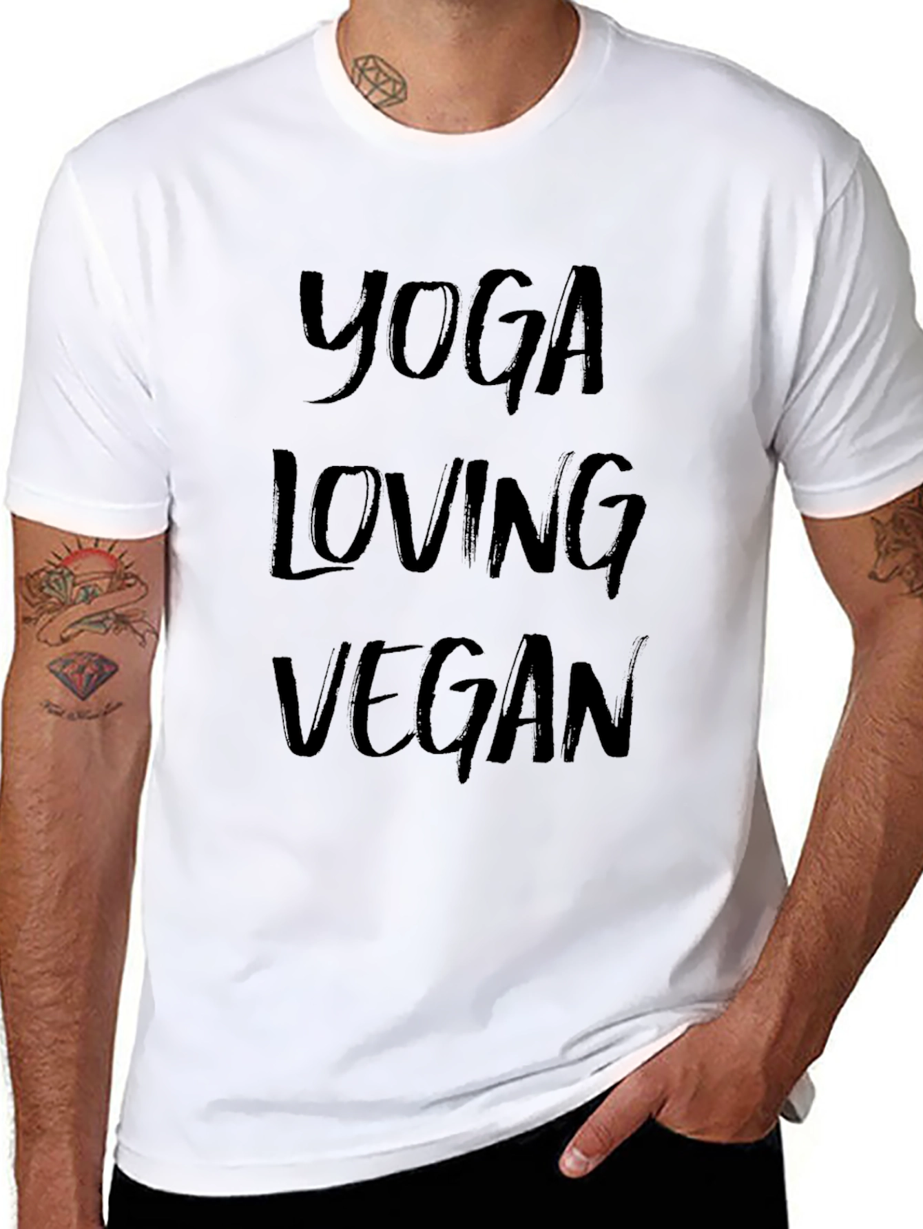 Yoga Loving Vegan Graphic T-Shirt