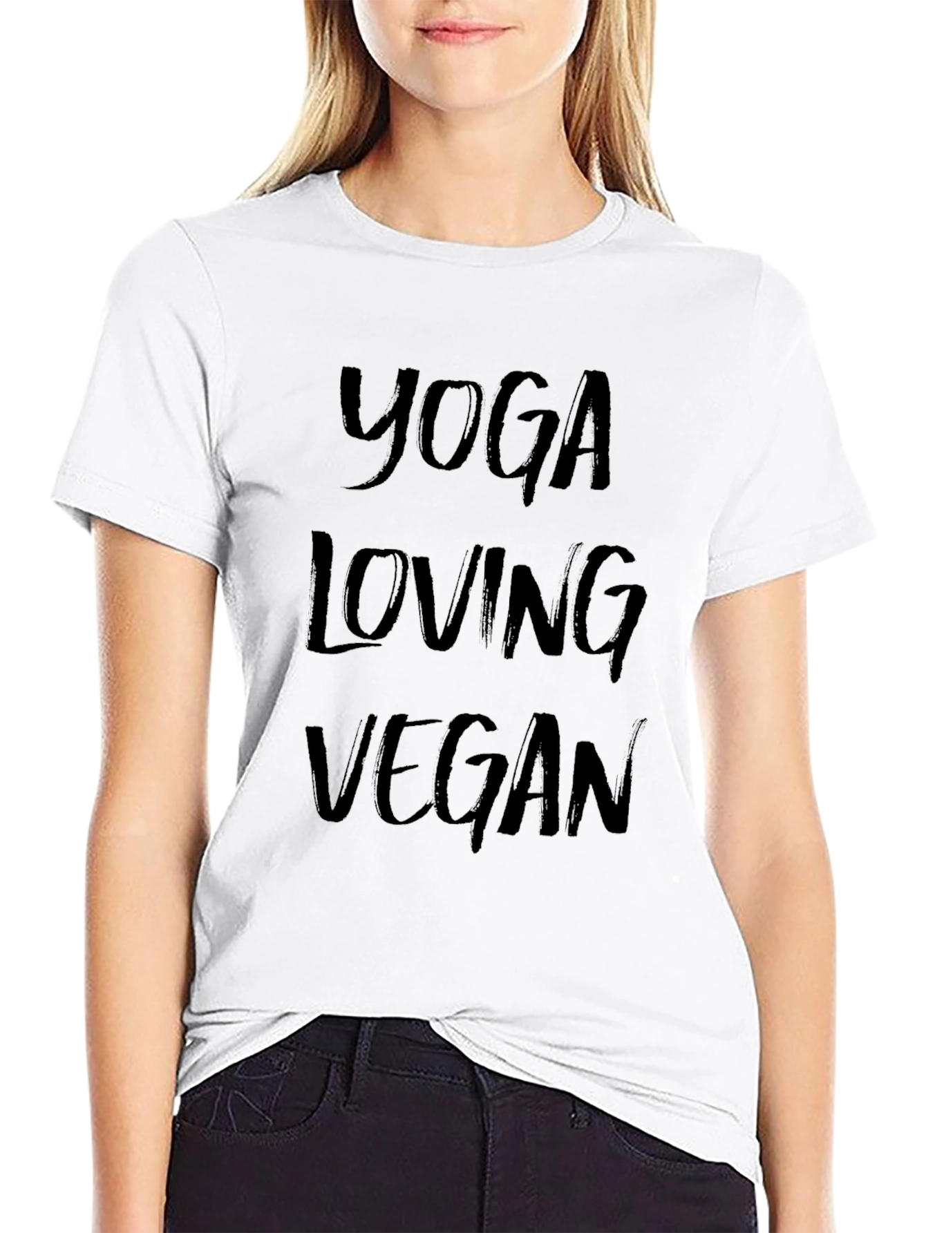 Yoga Loving Vegan Graphic T-Shirt