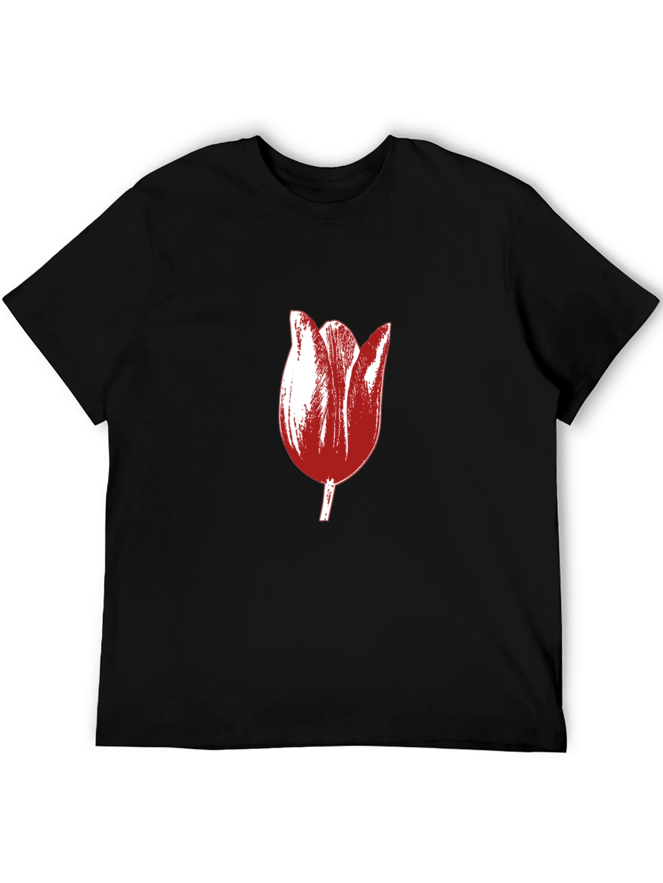 Tulip Graphic Black T-Shirt