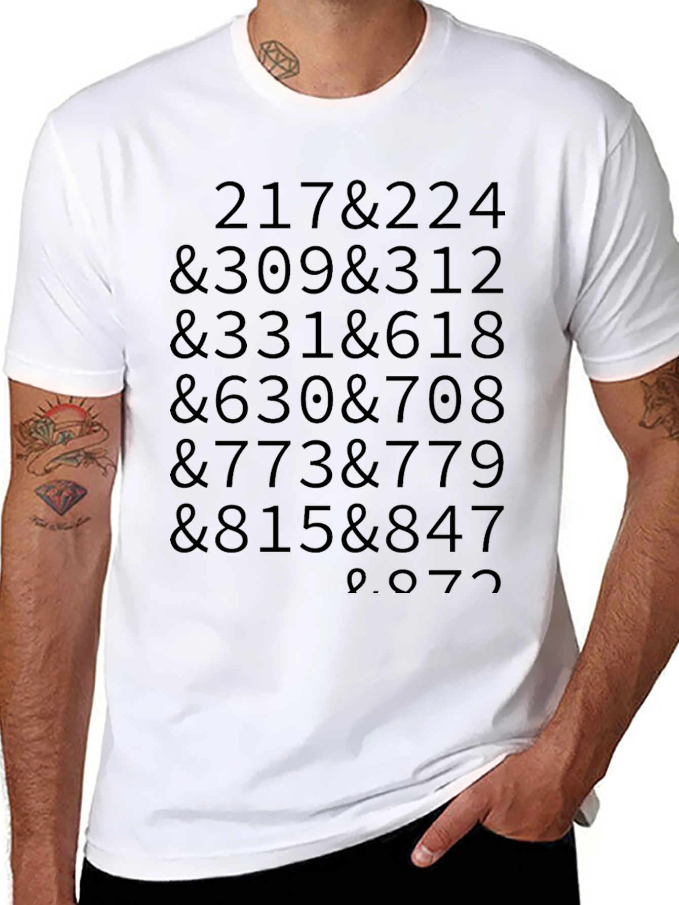 Numeric Code Tee - Black Cotton Blend T-Shirt