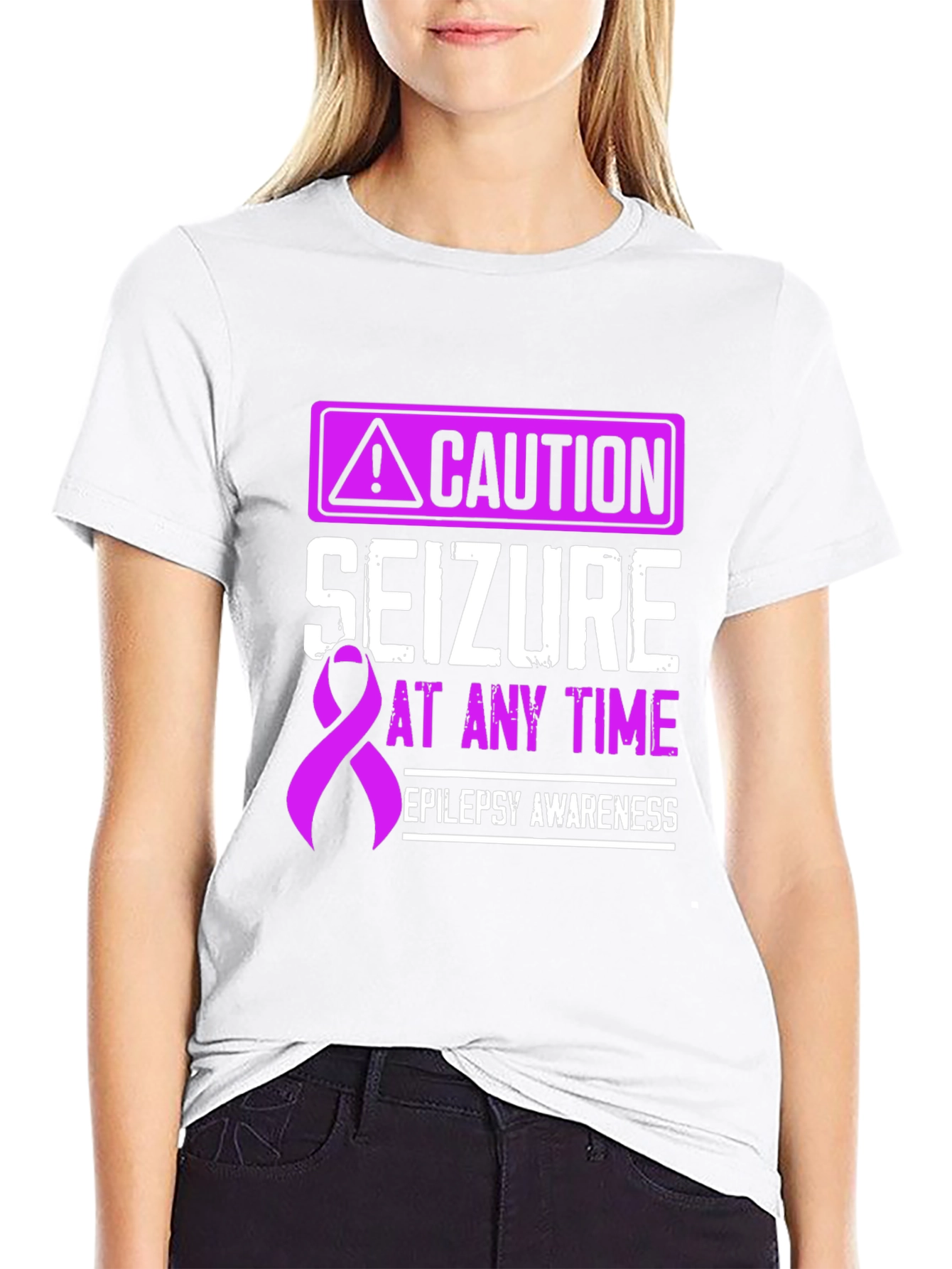 Caution Seizure Epilepsy Awareness Graphic Tee