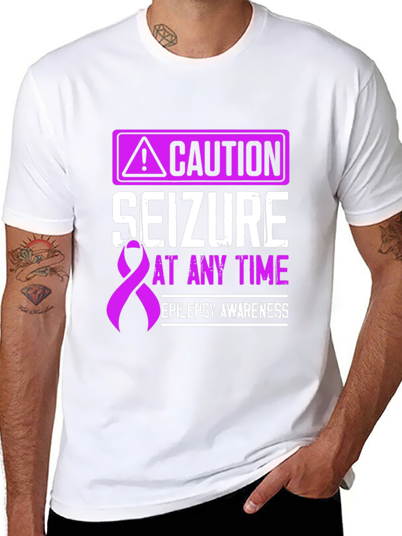 Caution Seizure Epilepsy Awareness Graphic Tee