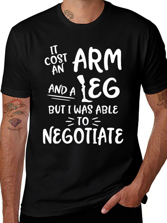 Funny Sarcastic Mens T-Shirt - Negotiate Humor