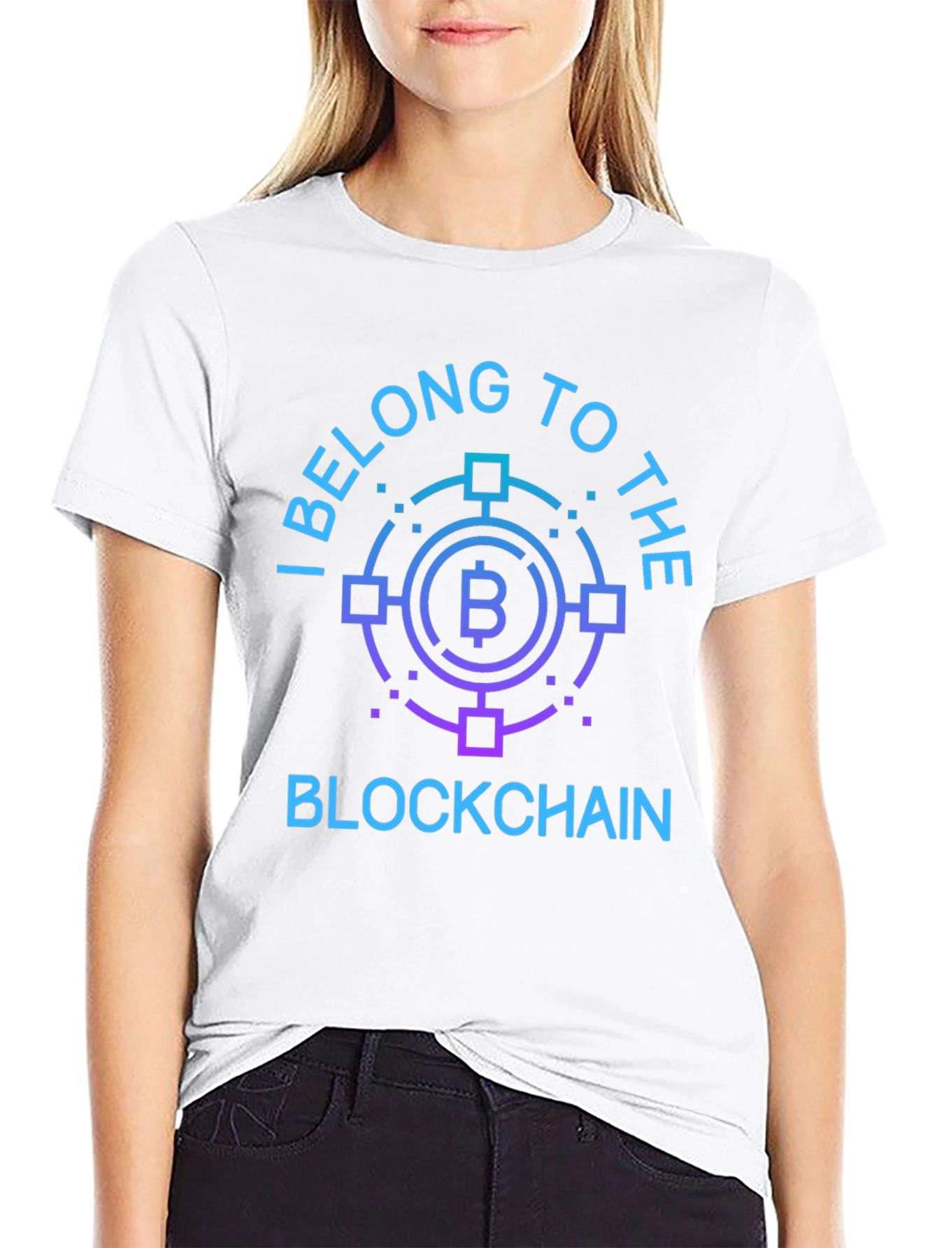 Bitcoin Blockchain Graphic Tee - Crypto Enthusiast T-Shirt