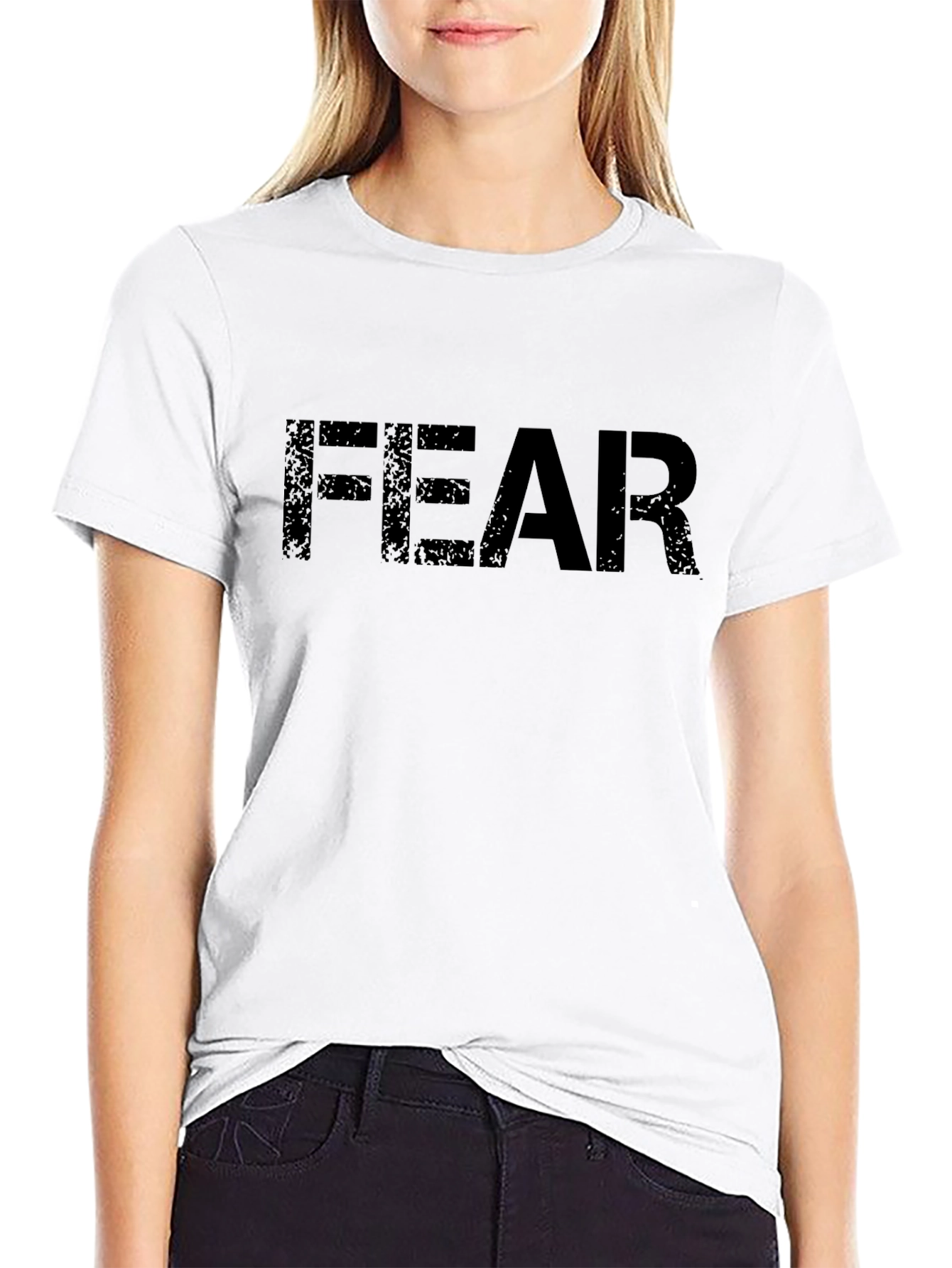 FEAR Distressed Graphic Tee - Mens Short Sleeve