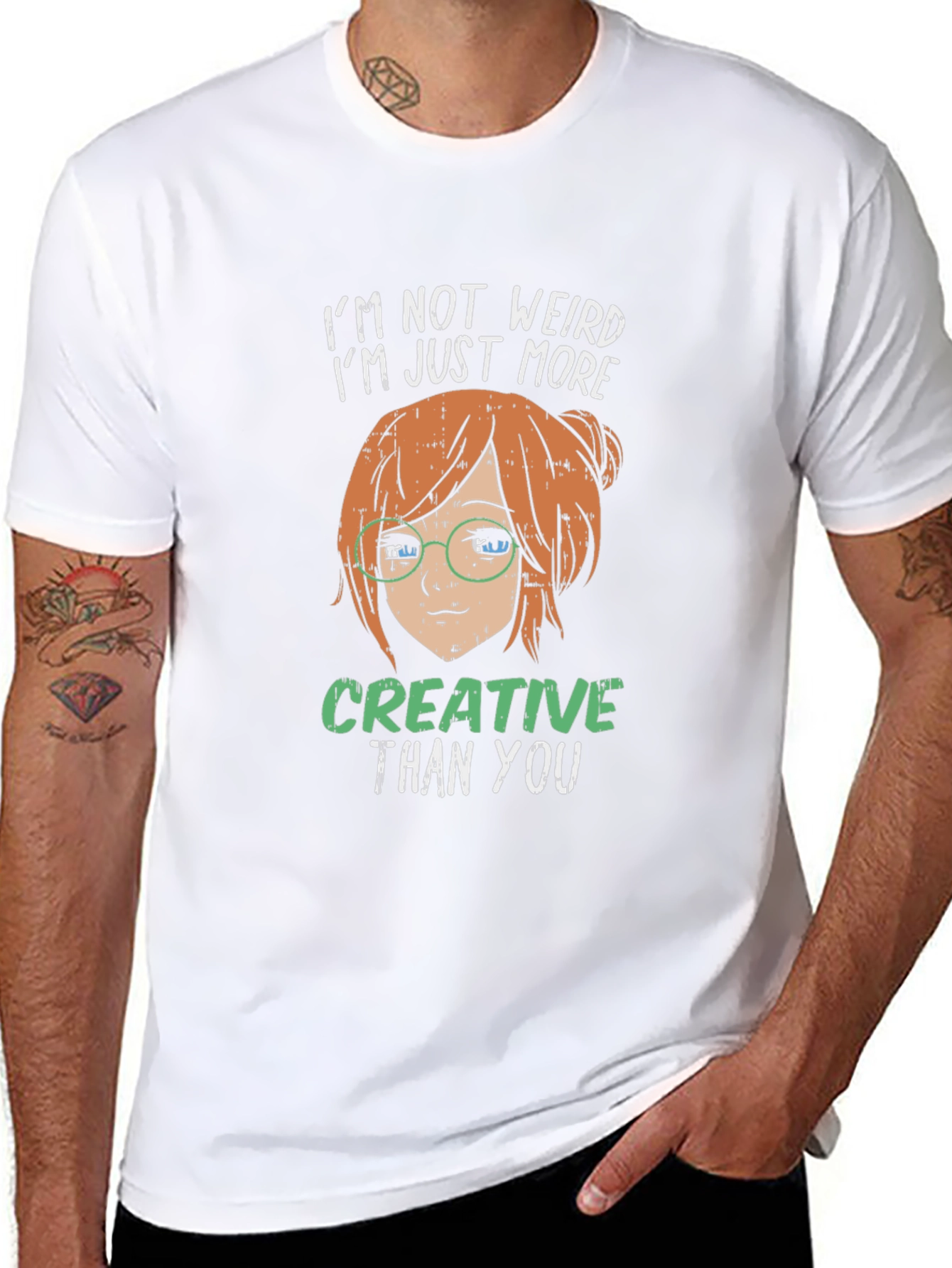 Creative Anime Style T-Shirt - Unique Geek Fashion