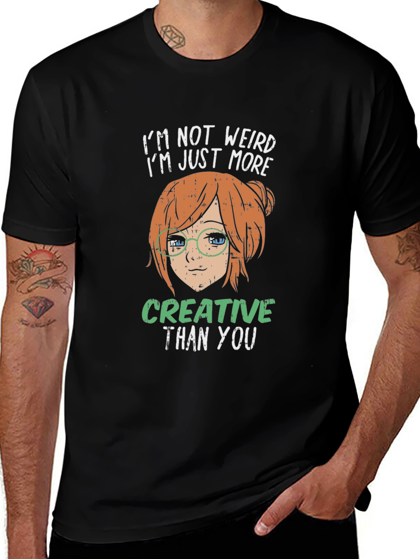 Creative Anime Style T-Shirt - Unique Geek Fashion