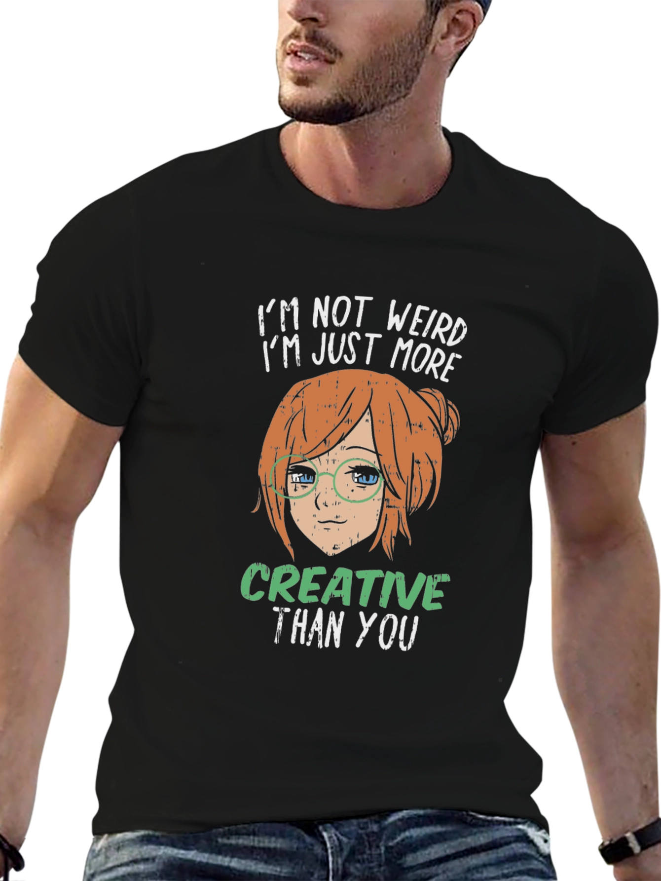 Creative Anime Style T-Shirt - Unique Geek Fashion