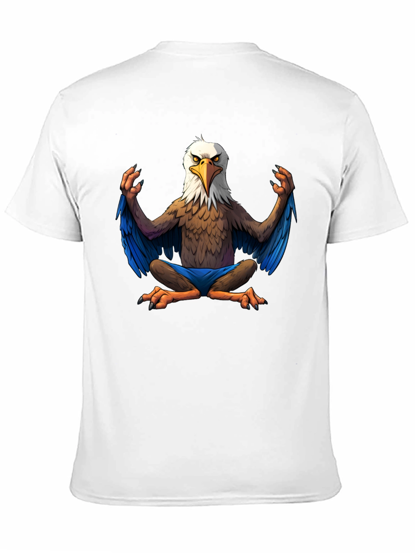 Meditating Eagle Cartoon T-Shirt