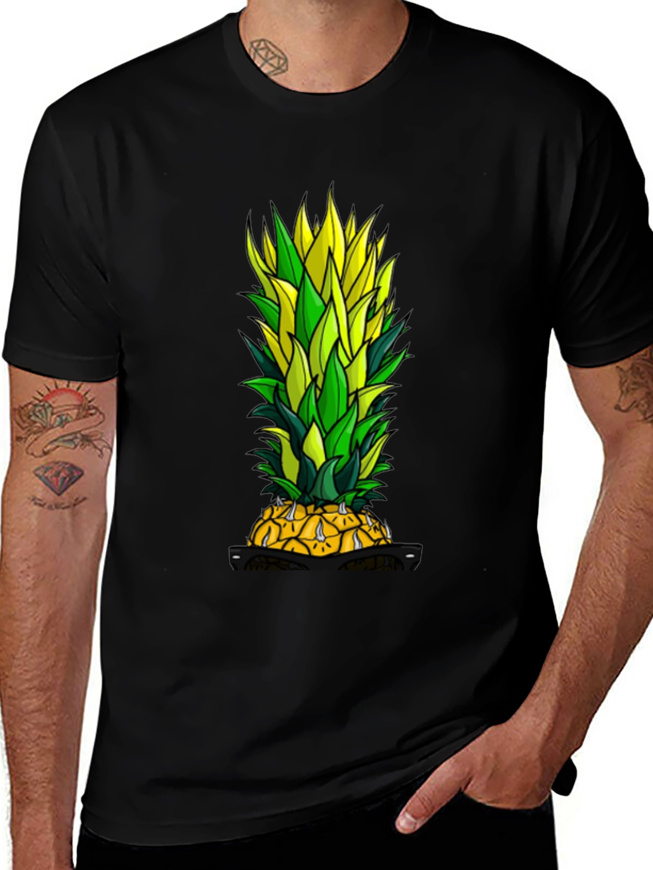 Cool Pineapple Graphic Tee - Casual Comfort