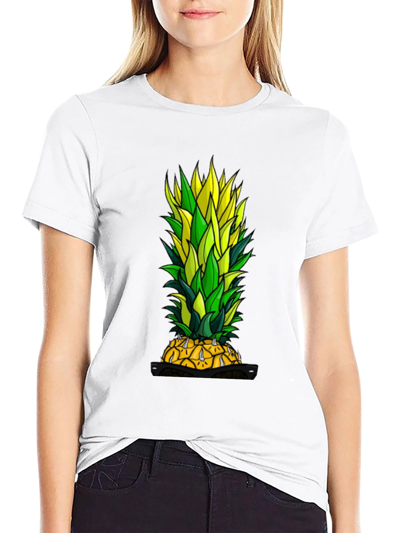 Cool Pineapple Graphic Tee - Casual Comfort