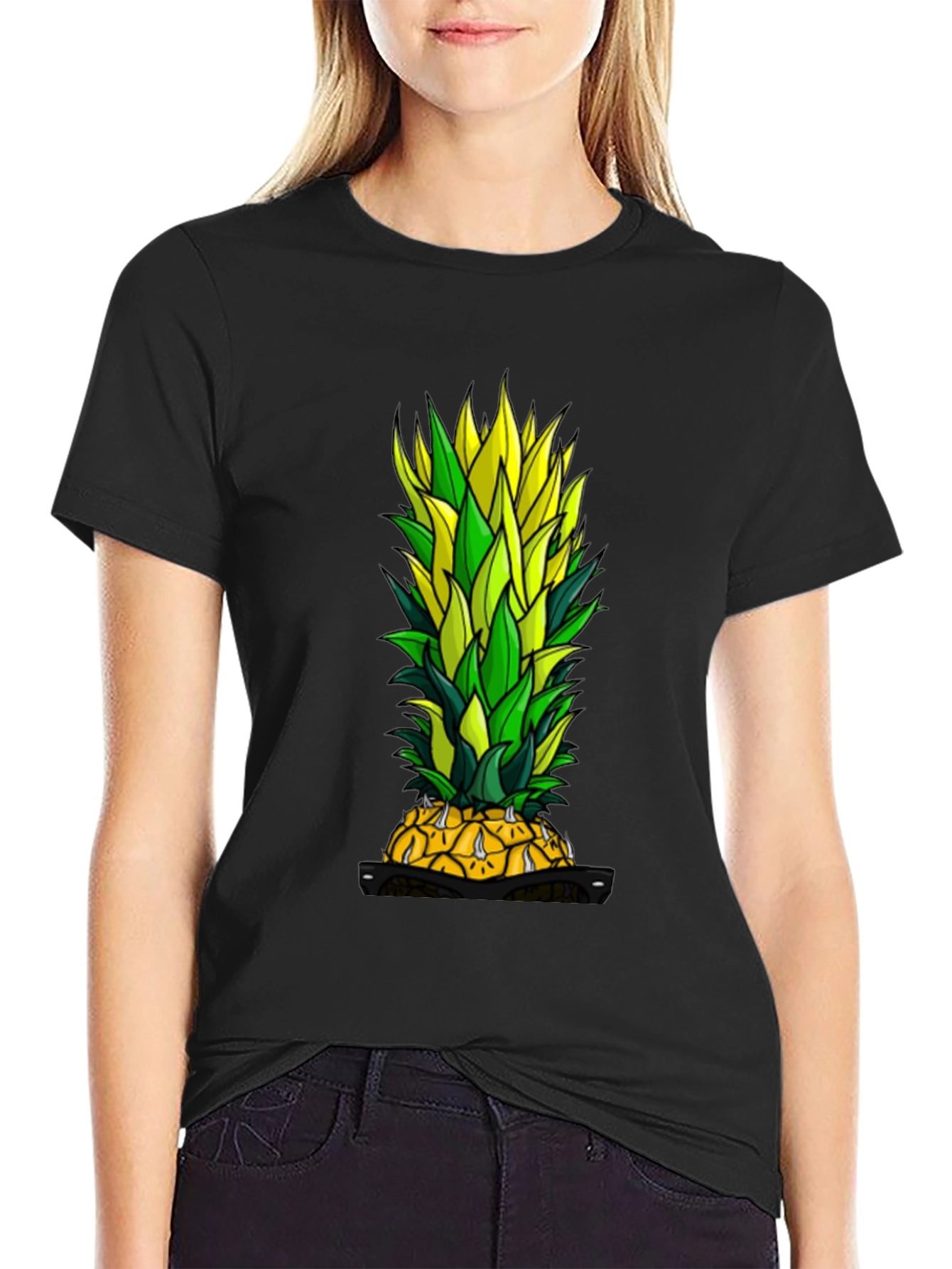 Cool Pineapple Graphic Tee - Casual Comfort