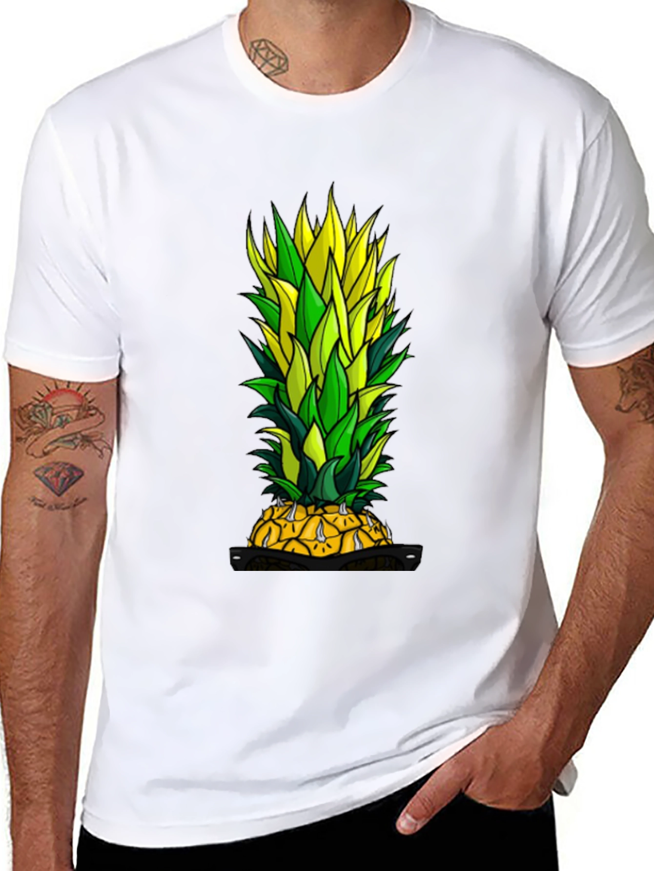 Cool Pineapple Graphic Tee - Casual Comfort