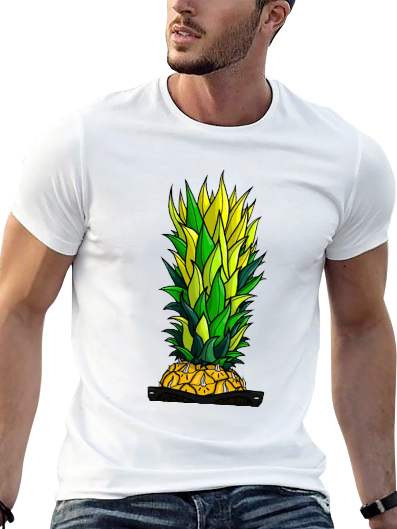 Cool Pineapple Graphic Tee - Casual Comfort