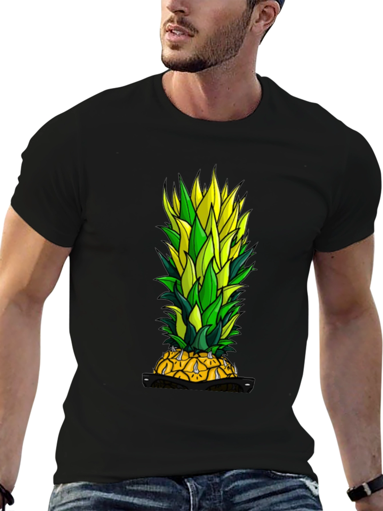 Cool Pineapple Graphic Tee - Casual Comfort