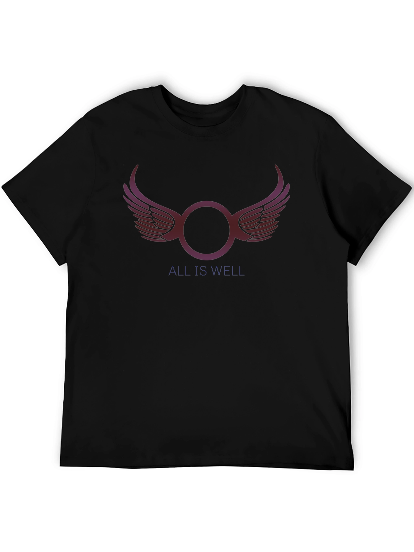 All Is Well Graphic Print Black T-Shirt