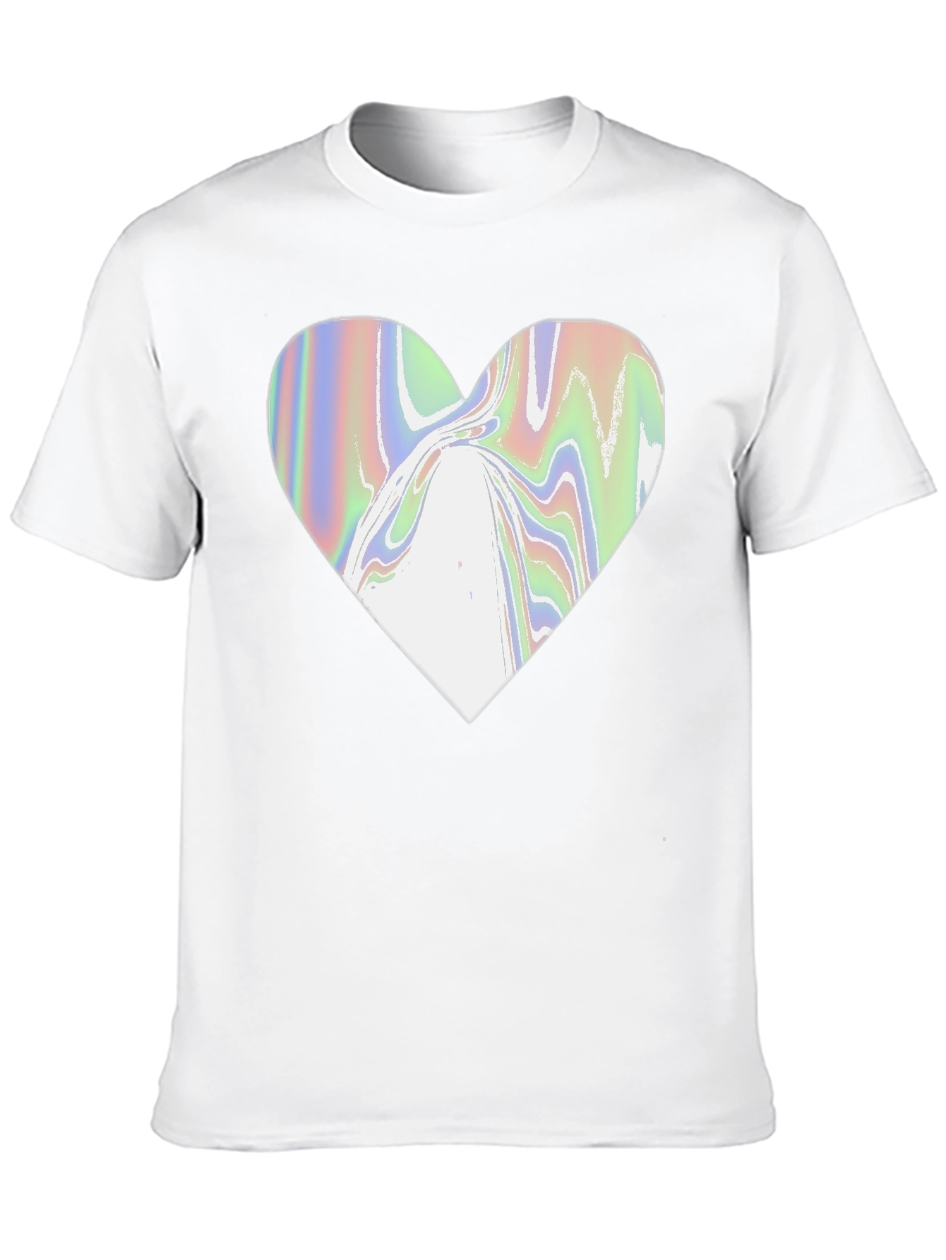 Abstract Heart Graphic Tee - Modern Black T-Shirt