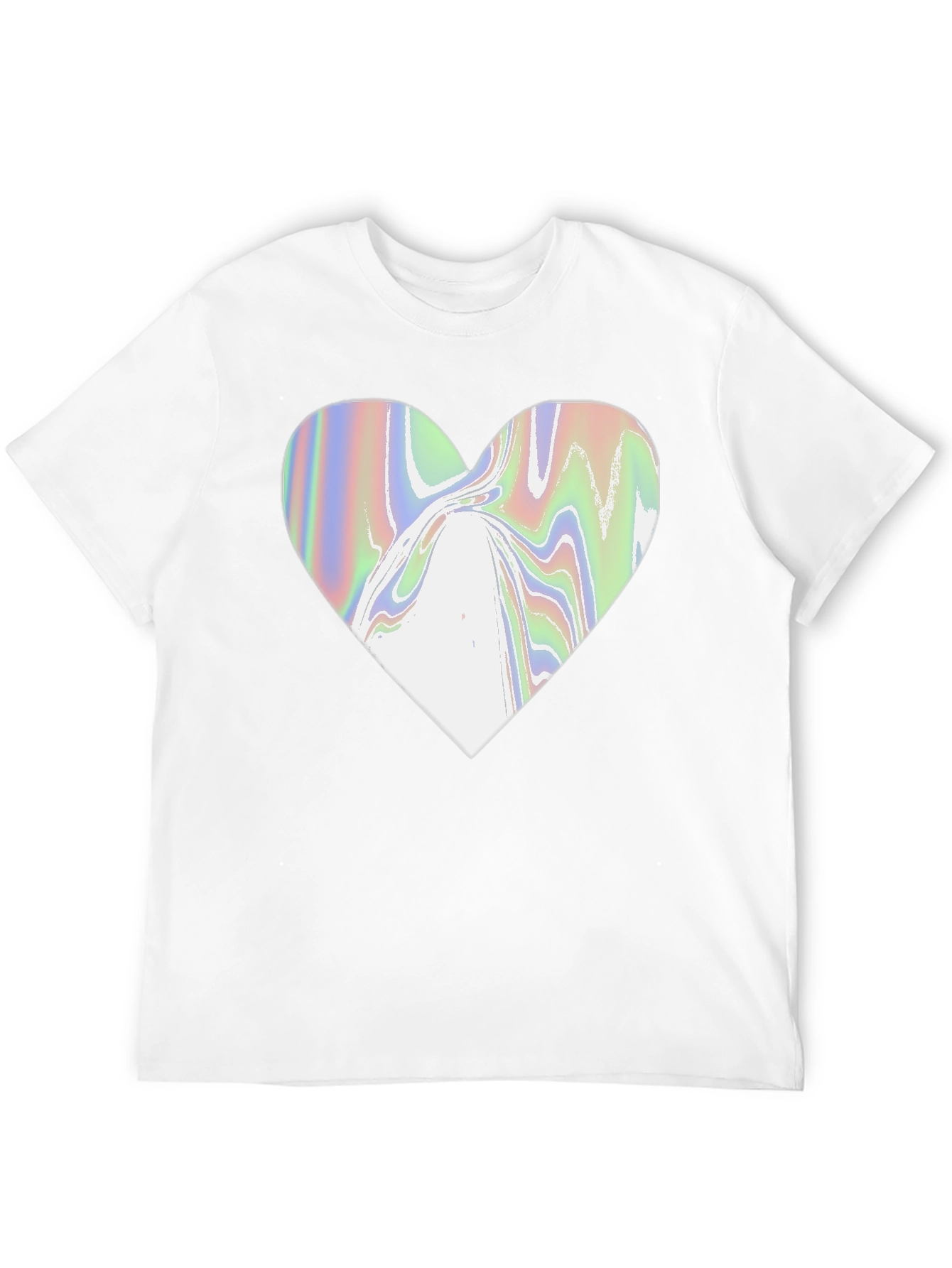Abstract Heart Graphic Tee - Modern Black T-Shirt