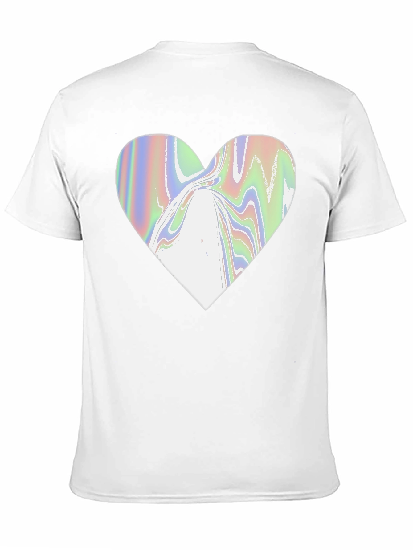 Abstract Heart Graphic Tee - Modern Black T-Shirt