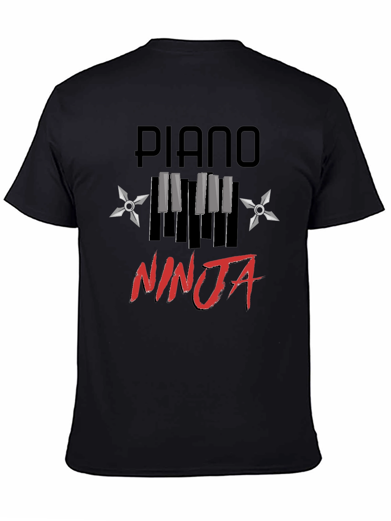 Piano Ninja Graphic Tee - Black
