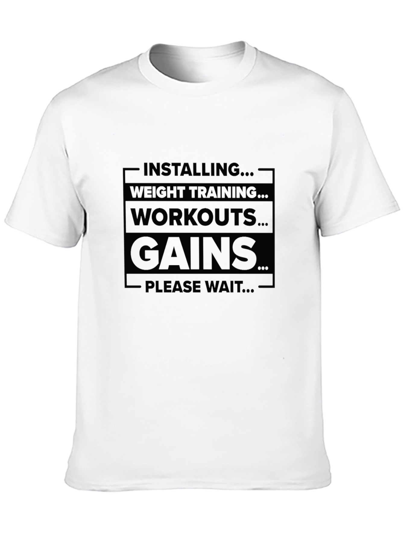 Installing Gains Black T-Shirt