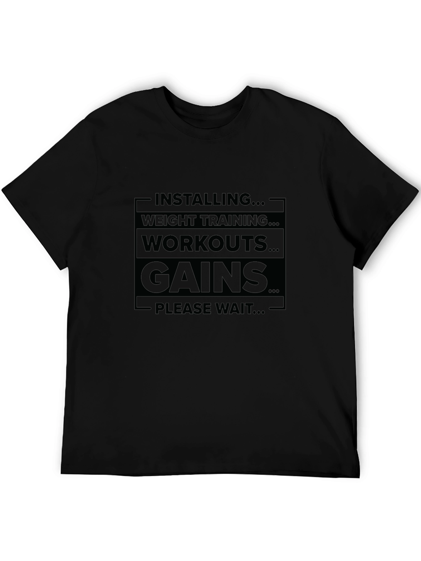 Installing Gains Black T-Shirt