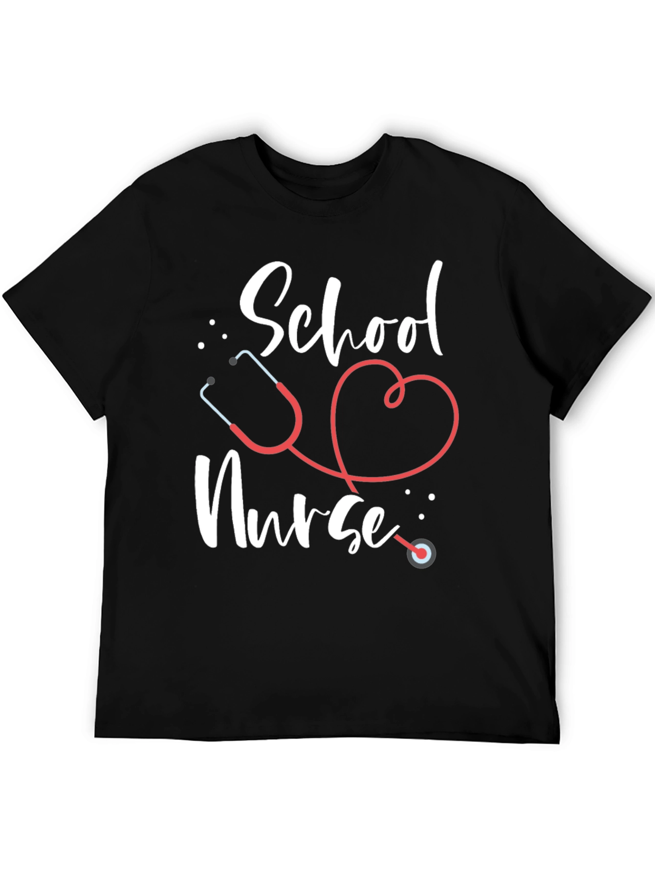 School Nurse T-Shirt - Stethoscope Design