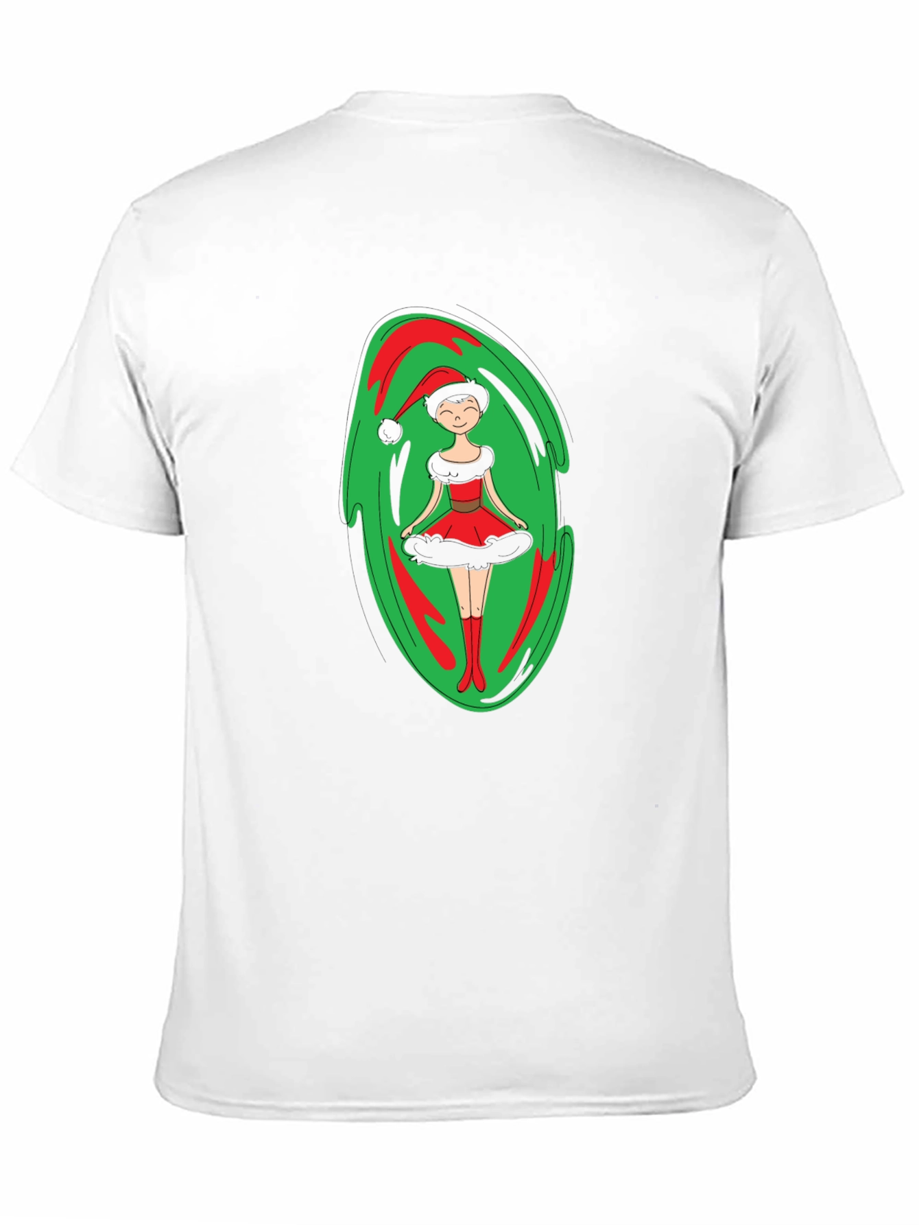 Festive Holiday Elf Graphic Tee - Black