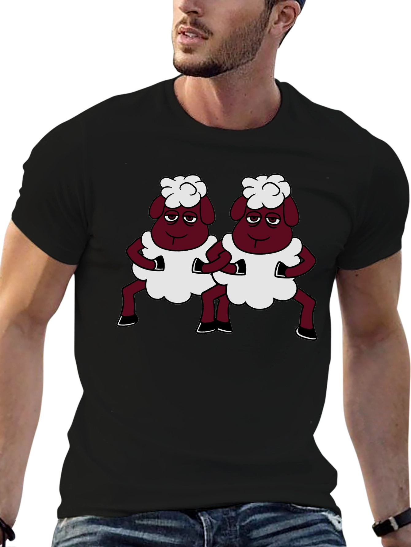 Funny Sheep T-Shirt - Unique Cartoon Design