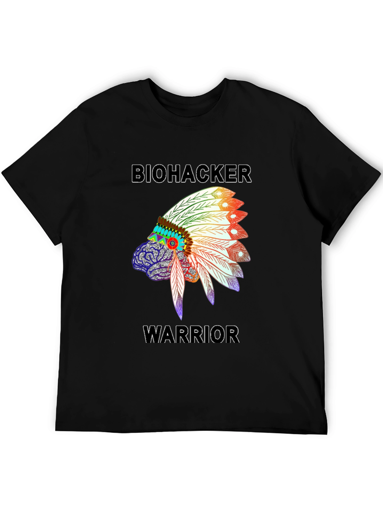 Biohacker Warrior Graphic T-Shirt - Black