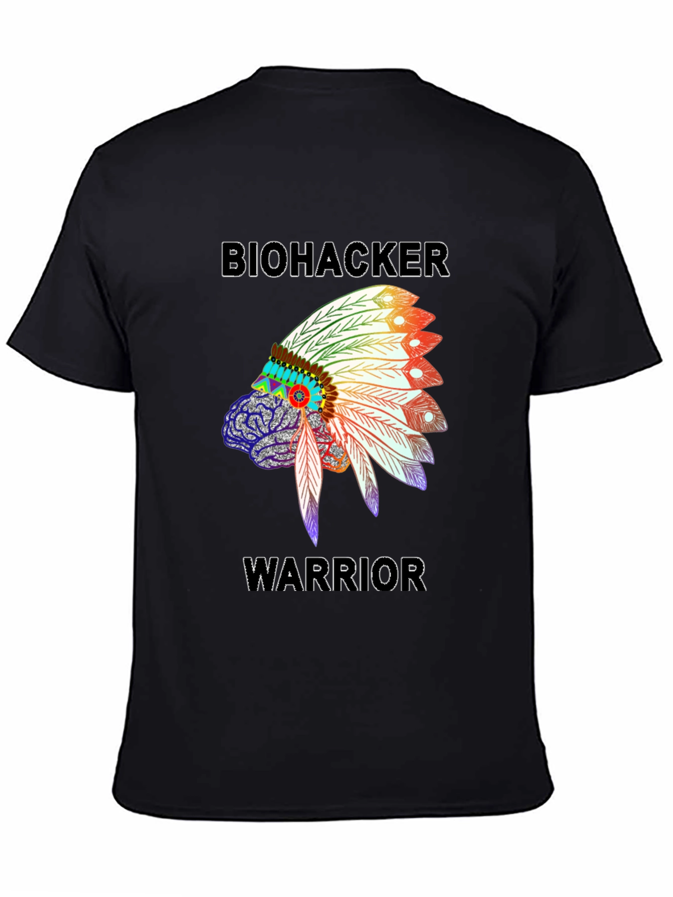 Biohacker Warrior Graphic T-Shirt - Black