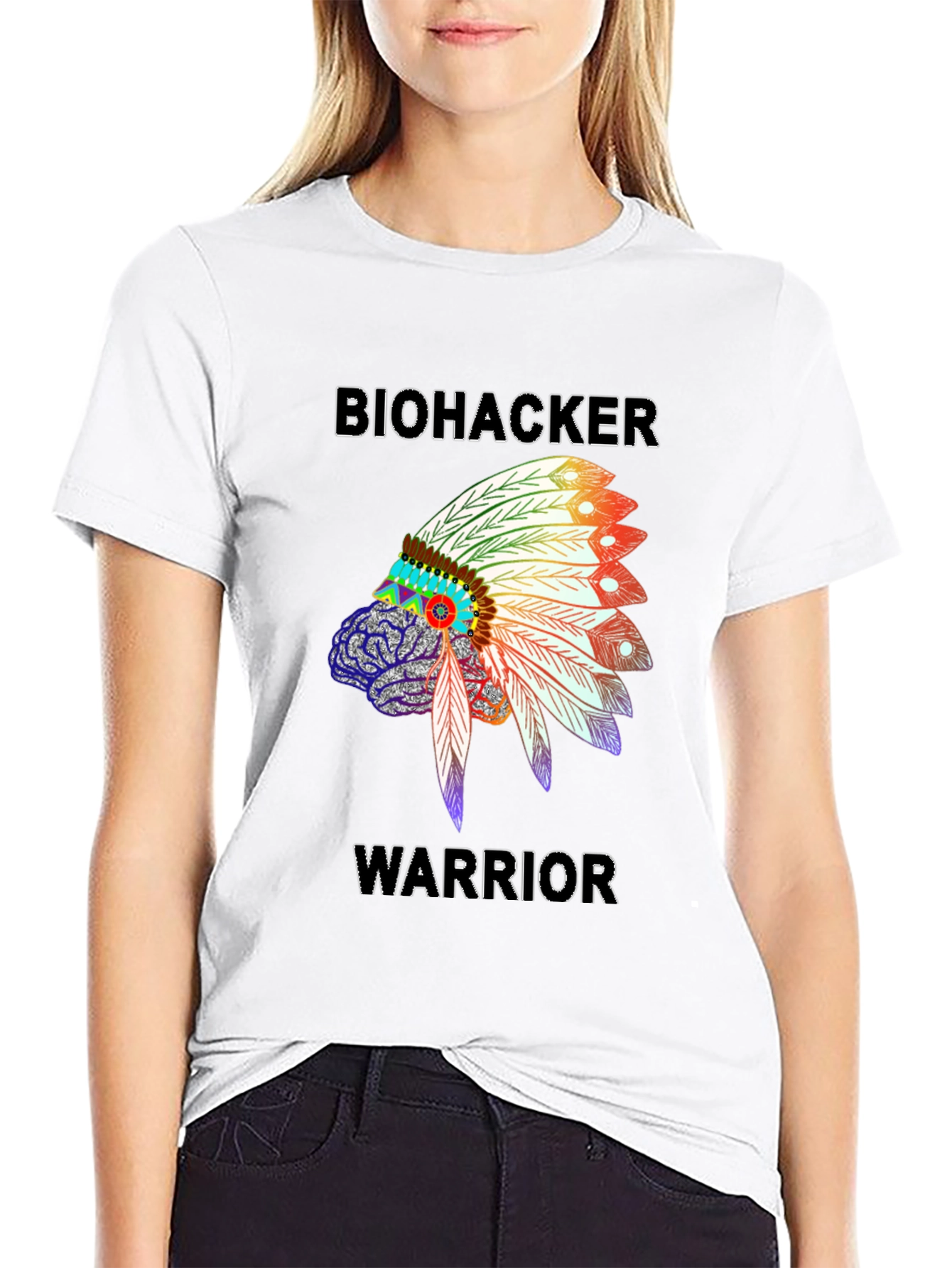 Biohacker Warrior Graphic T-Shirt - Black