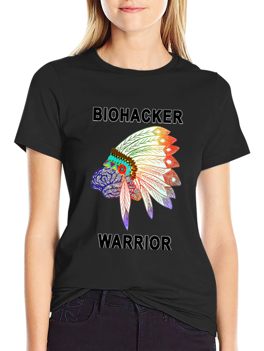 Biohacker Warrior Graphic T-Shirt - Black