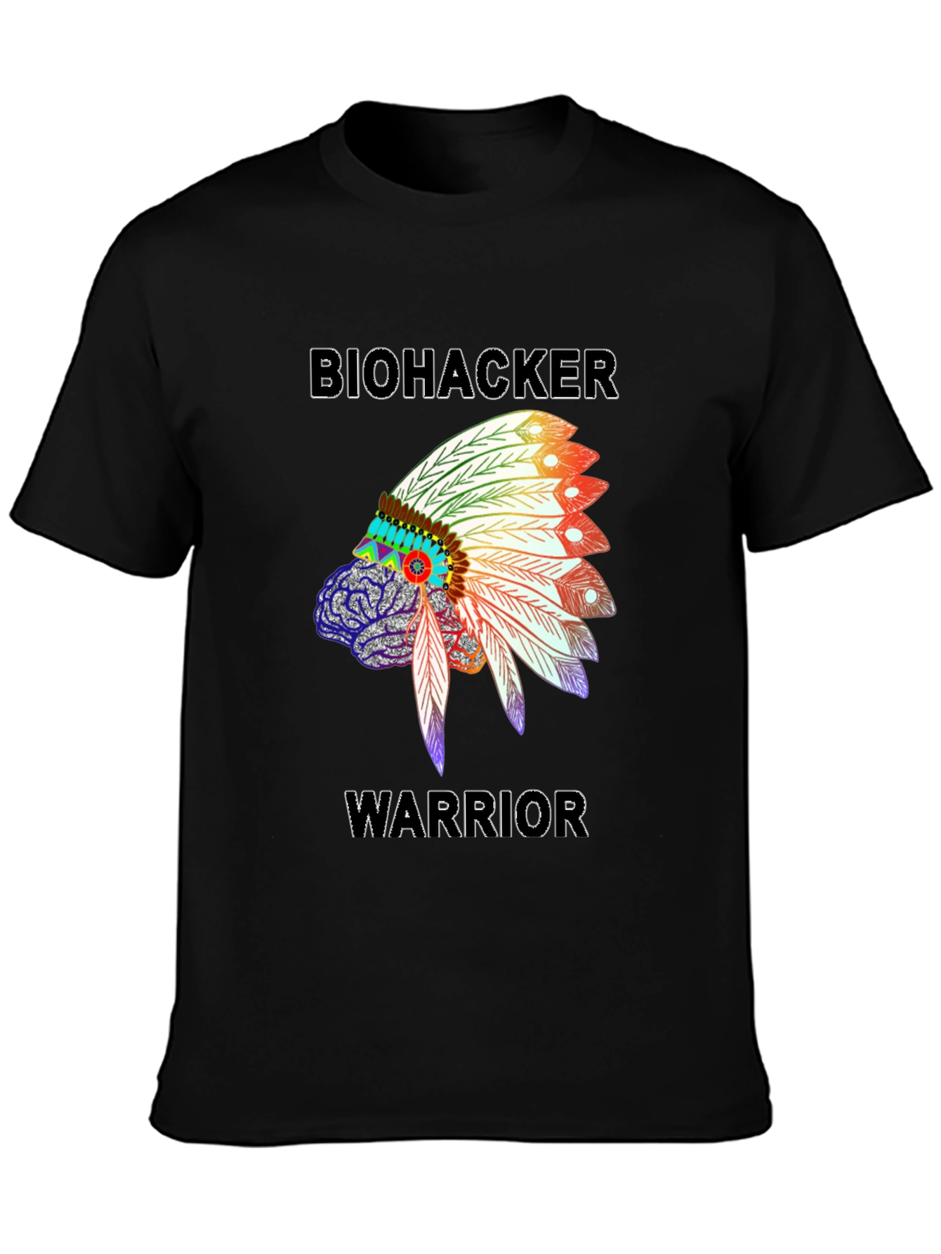 Biohacker Warrior Graphic T-Shirt - Black