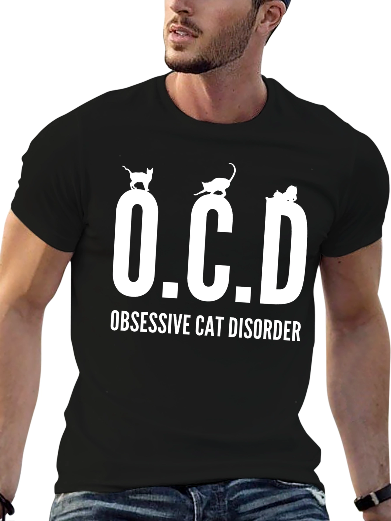 Obsessive Cat Disorder T-Shirt Cute Kitten Design