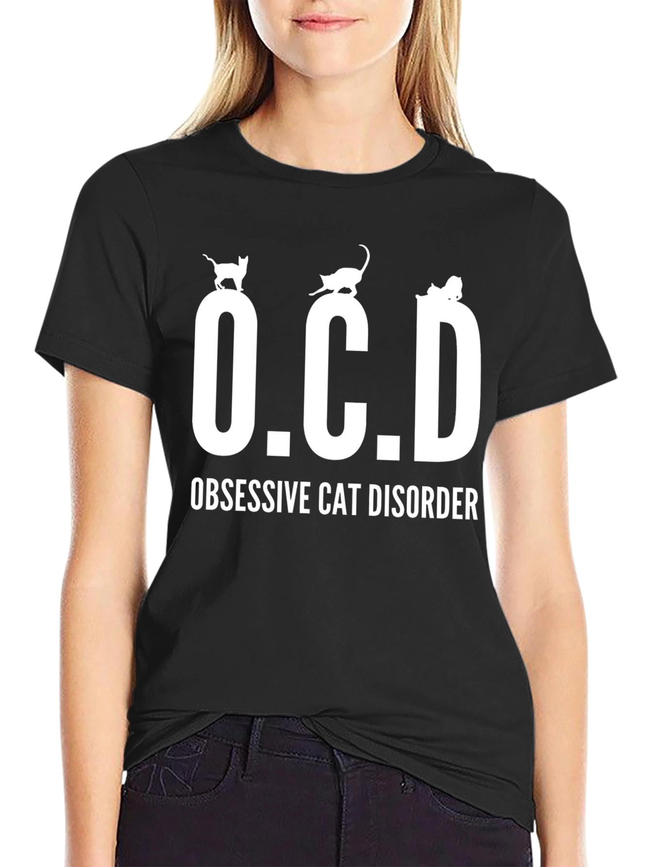 Obsessive Cat Disorder T-Shirt Cute Kitten Design