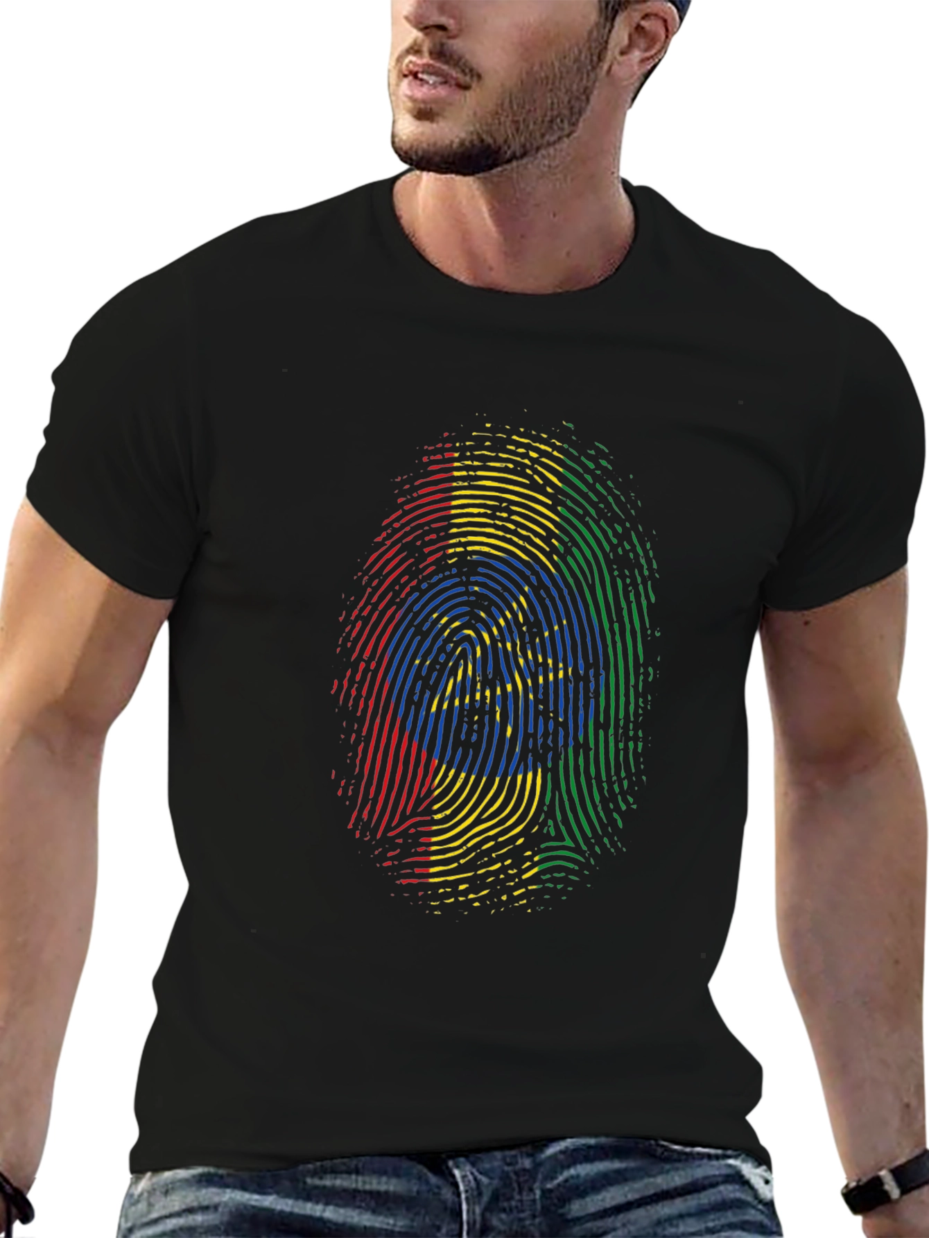 Ethiopian Fingerprint T-Shirt - Black