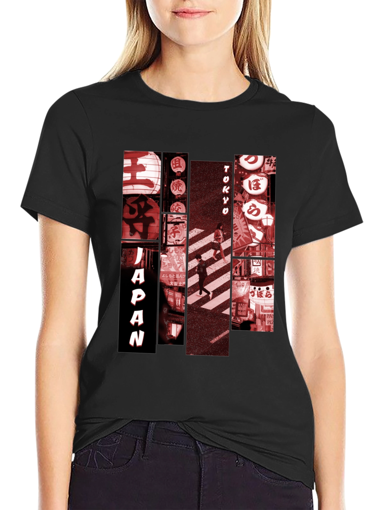 Japan Tokyo Graphic Tee - Mens Black T-Shirt