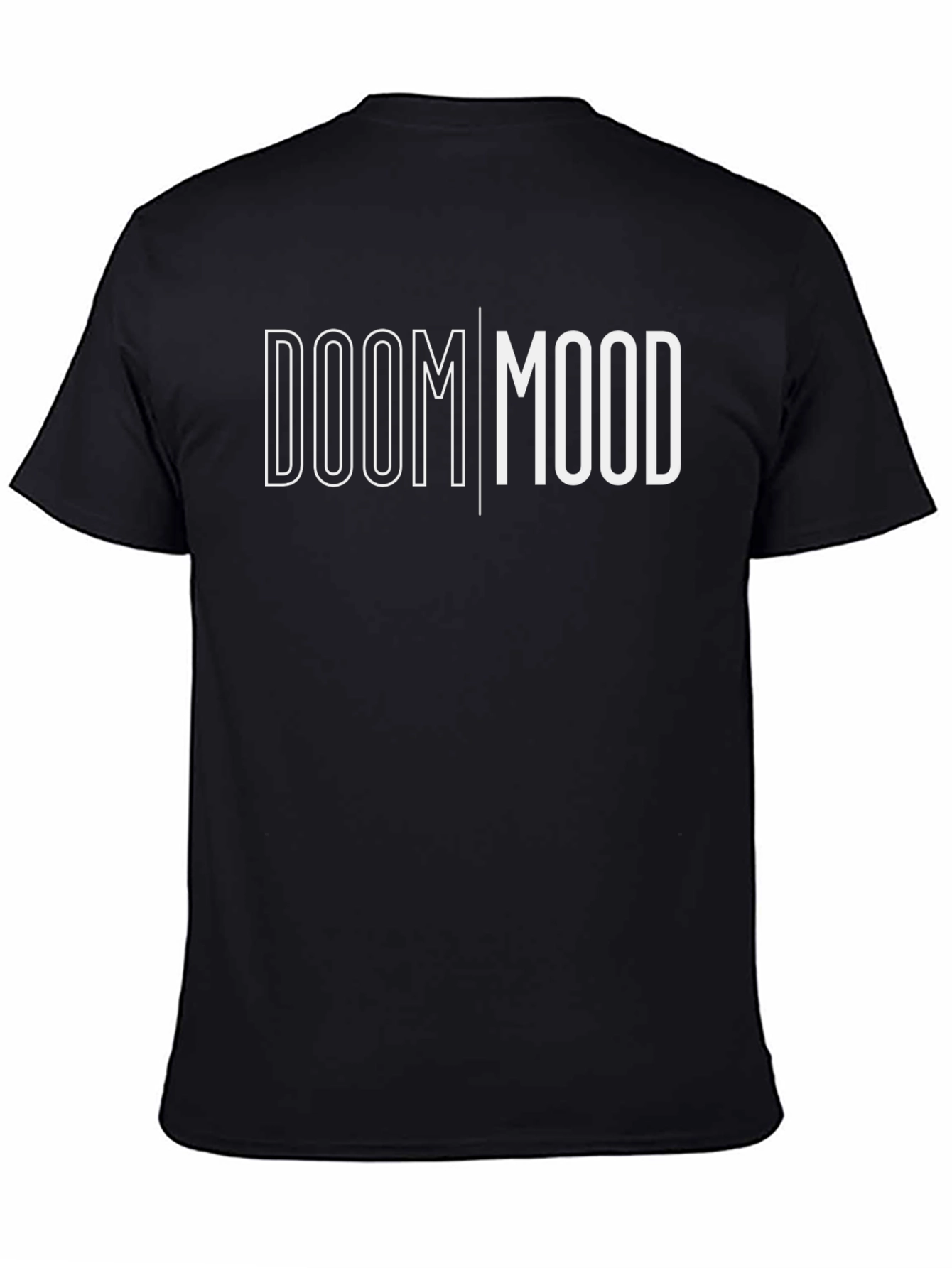 Doom Mood Graphic T-Shirt - Black Casual Tee