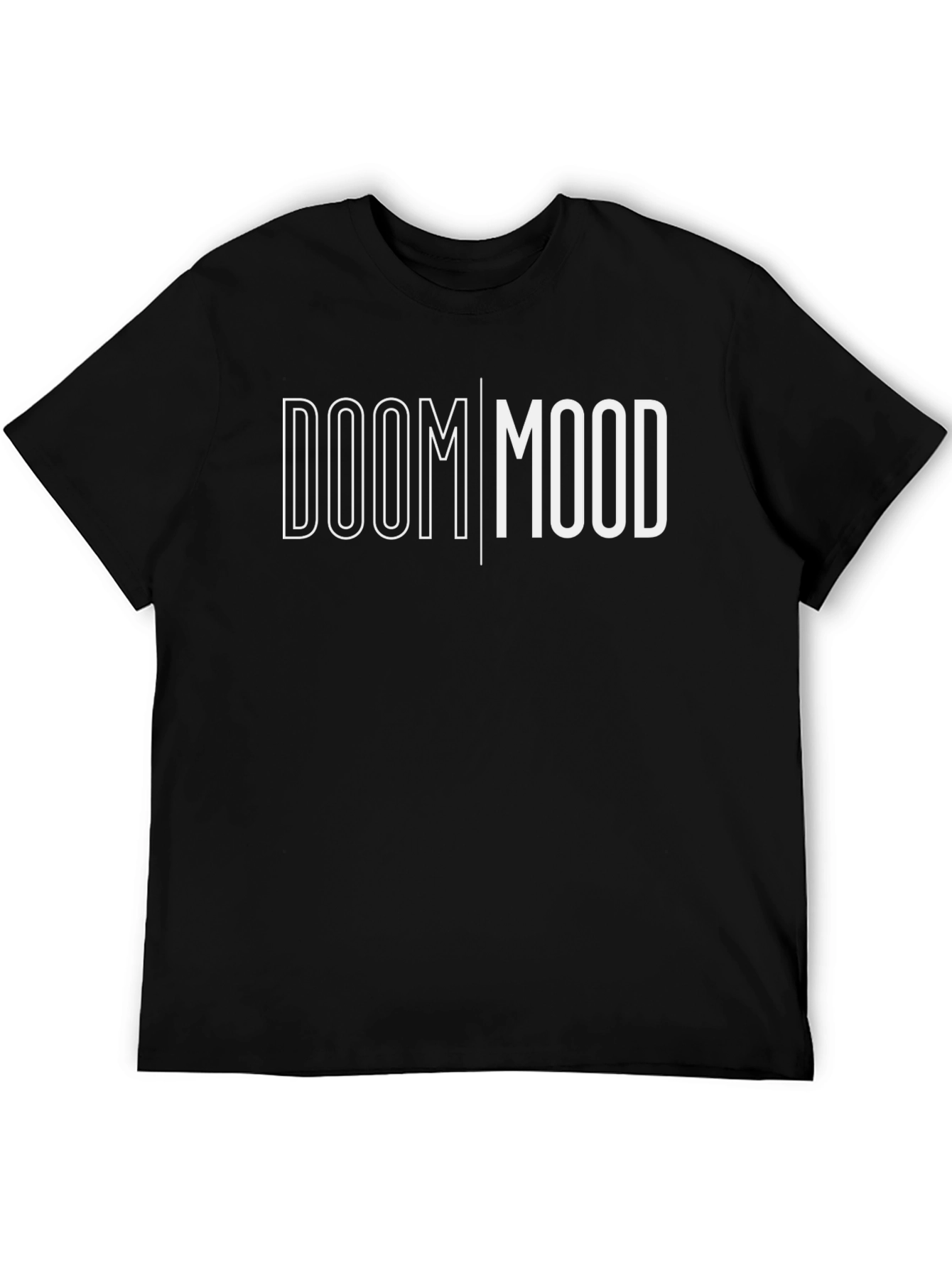 Doom Mood Graphic T-Shirt - Black Casual Tee
