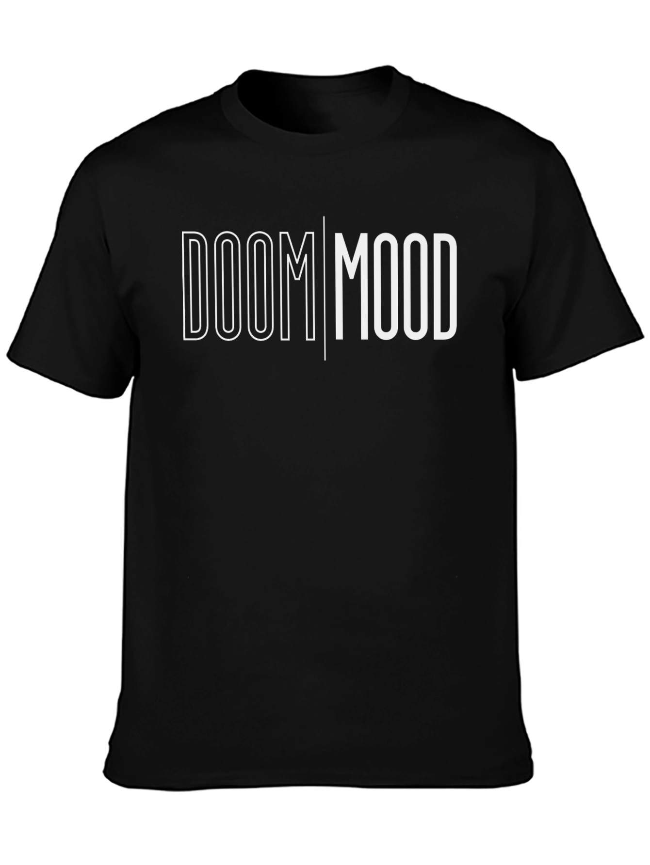 Doom Mood Graphic T-Shirt - Black Casual Tee