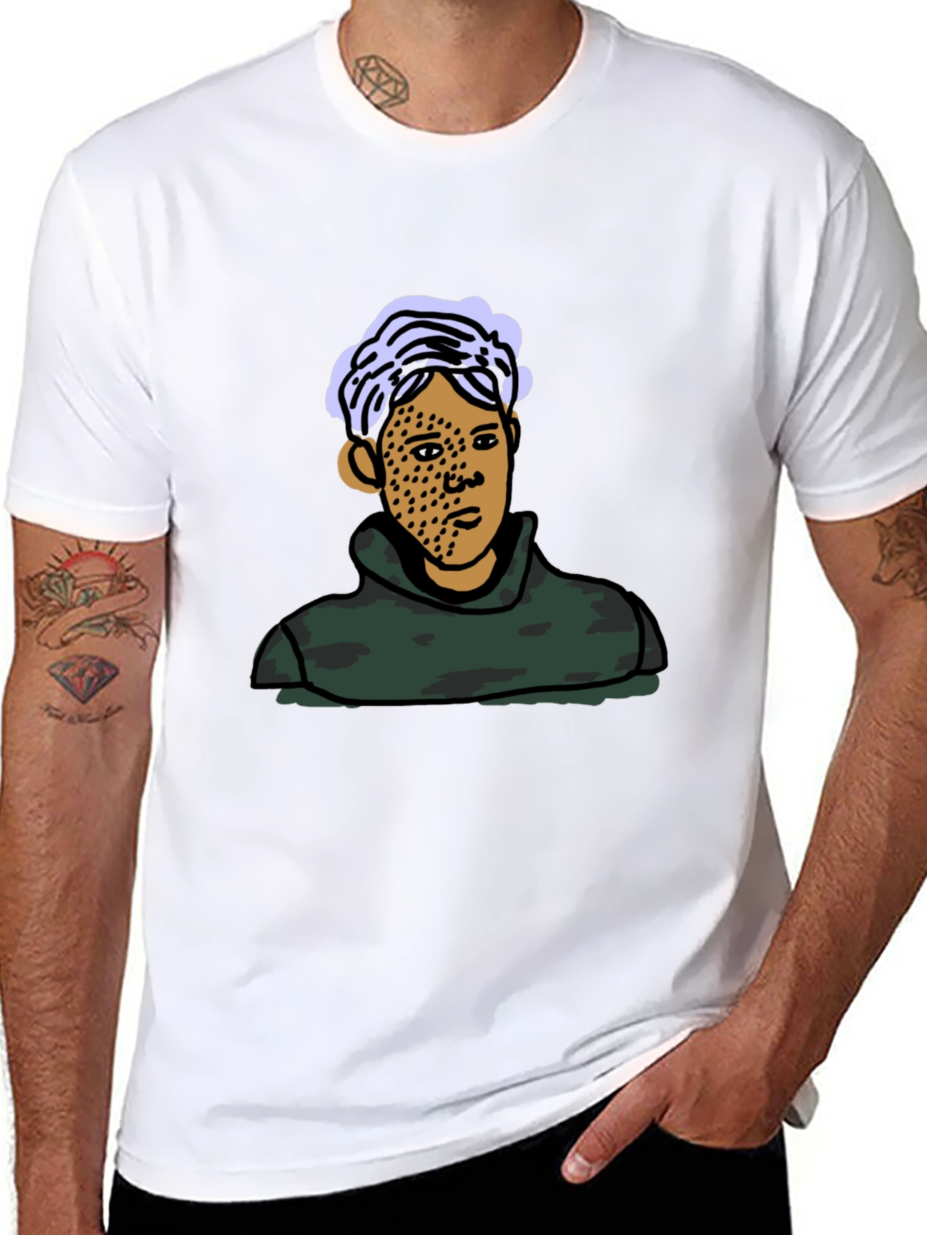 Unique Graphic Print Tee - Modern Casual Style