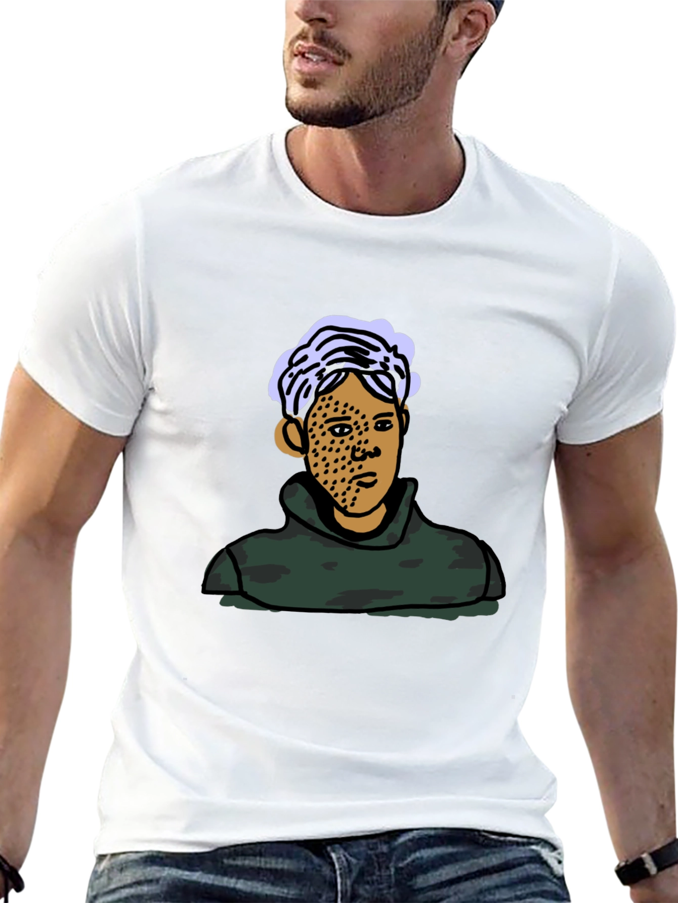 Unique Graphic Print Tee - Modern Casual Style