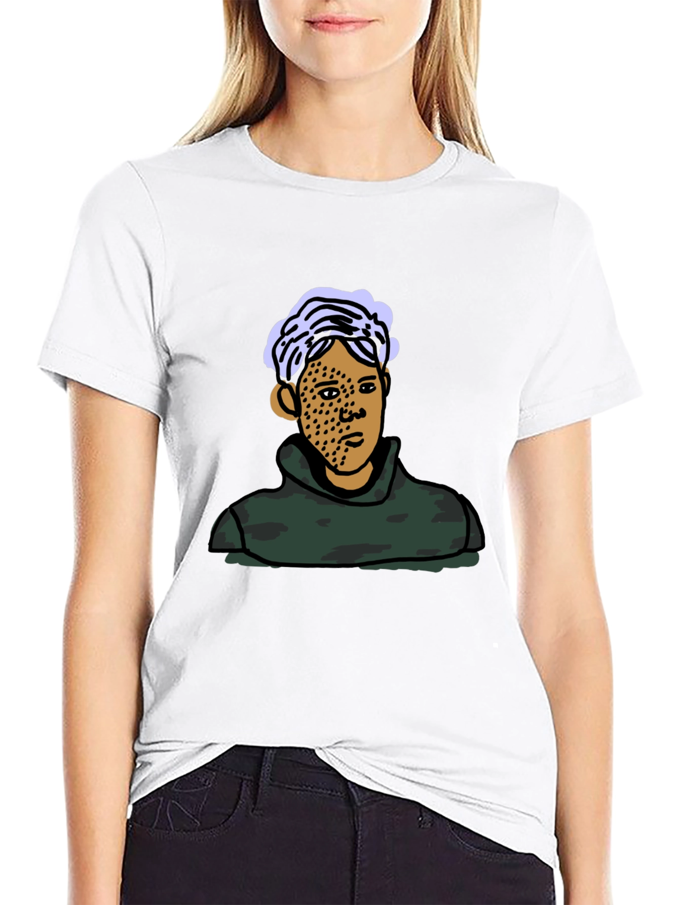 Unique Graphic Print Tee - Modern Casual Style