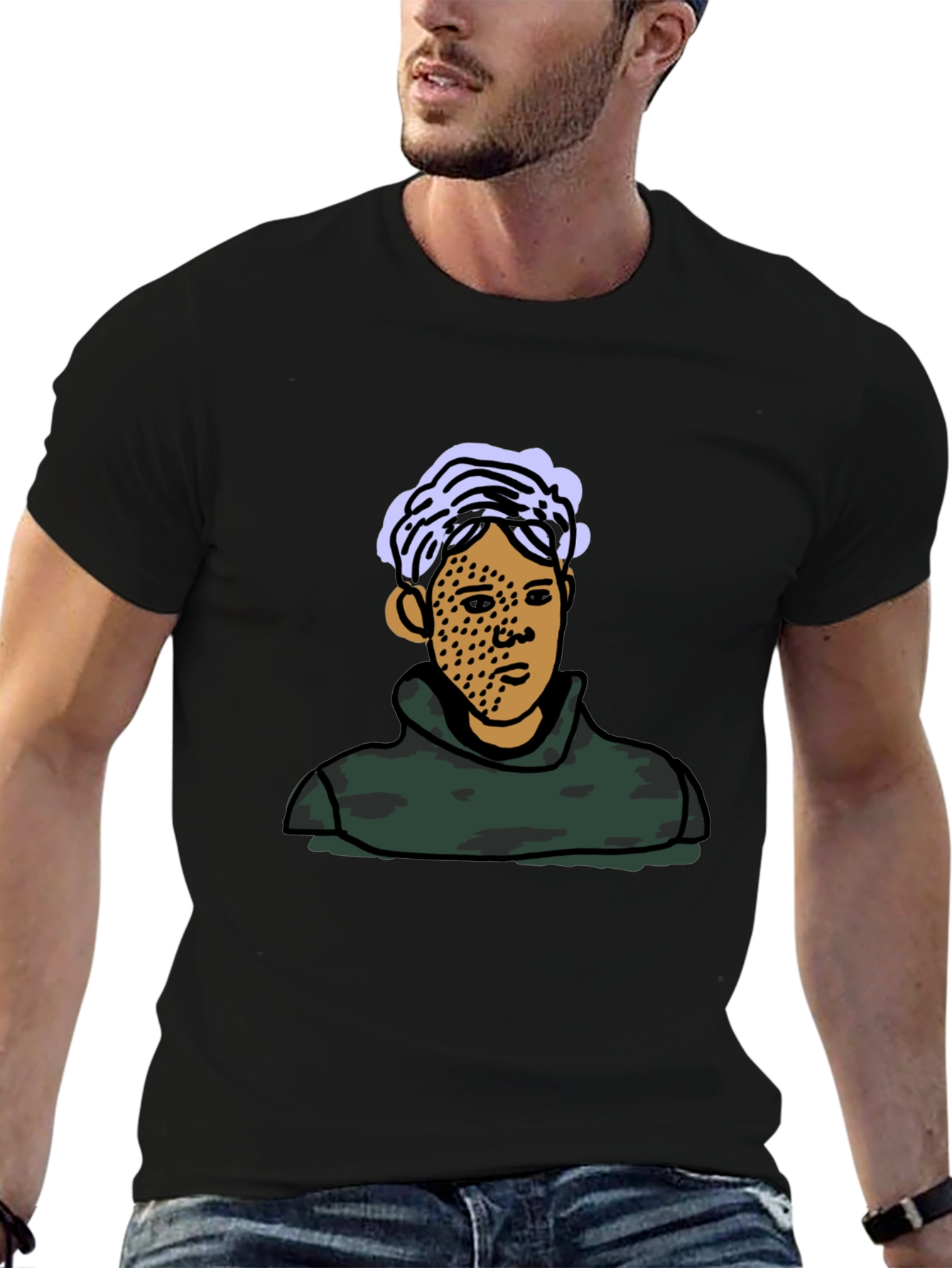 Unique Graphic Print Tee - Modern Casual Style