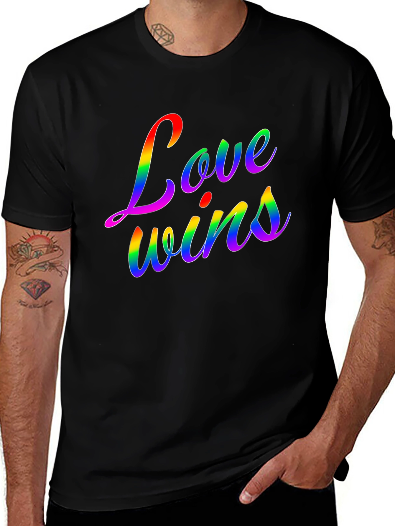 Love Wins Rainbow Graphic Tee - Pride Month Shirt
