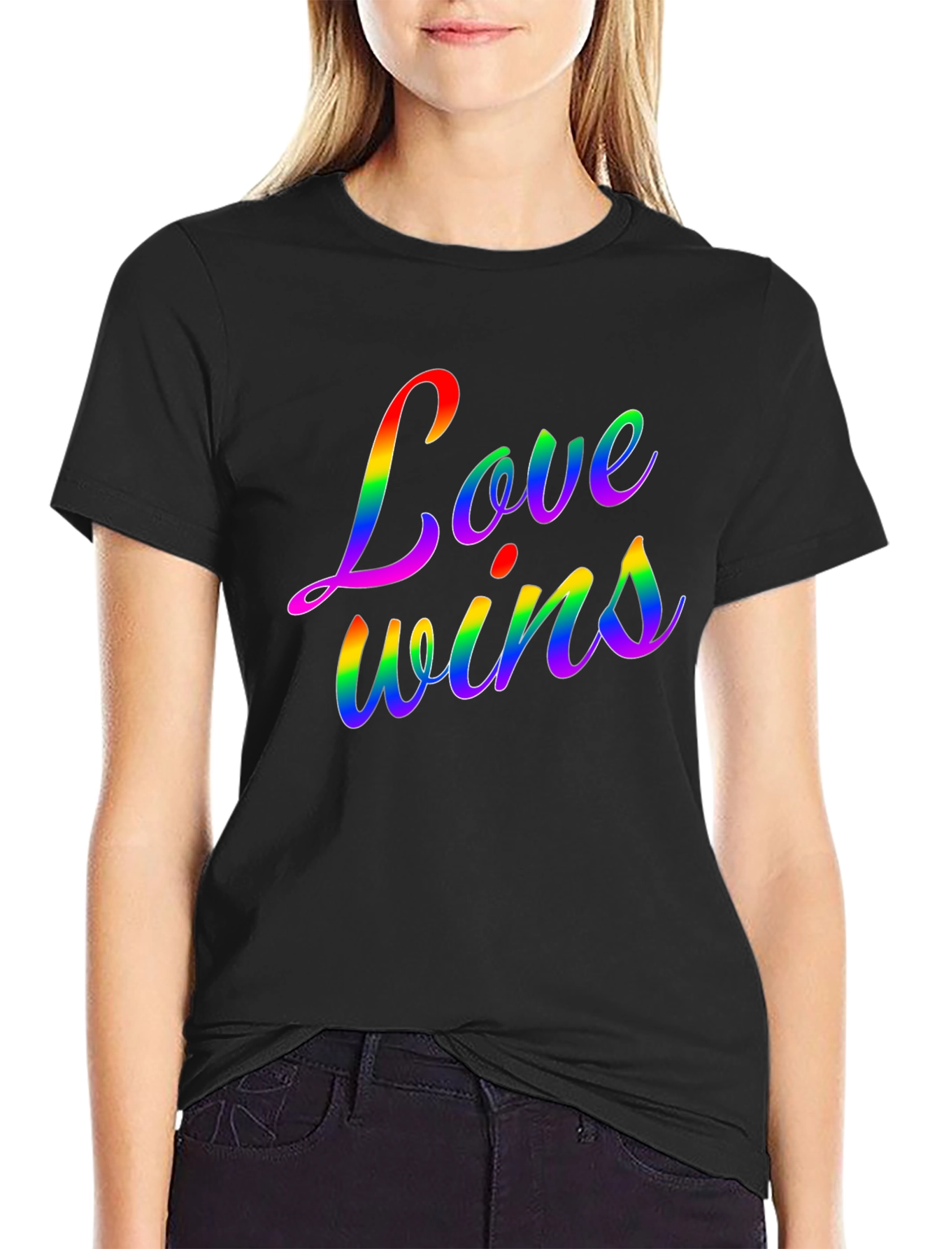 Love Wins Rainbow Graphic Tee - Pride Month Shirt