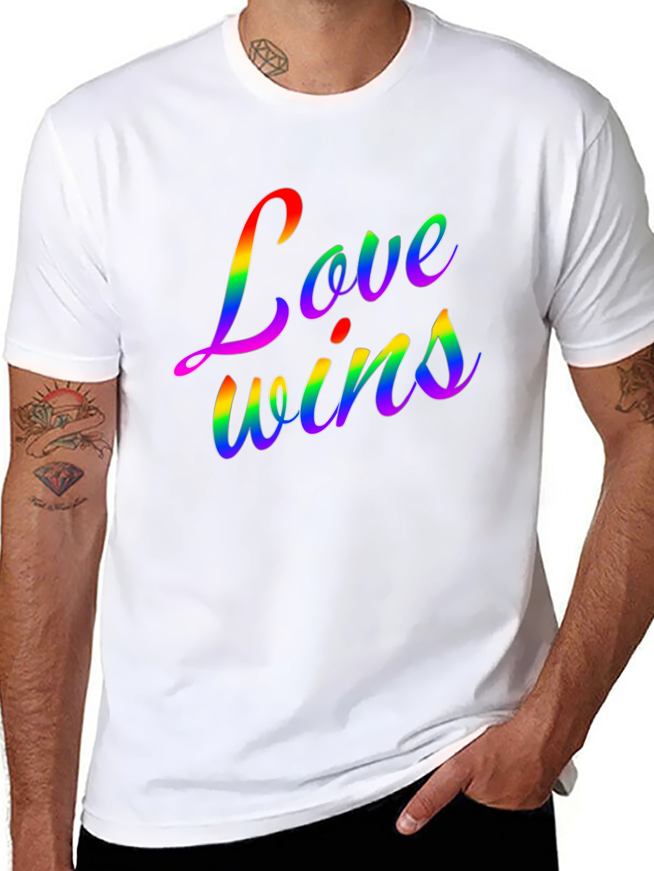 Love Wins Rainbow Graphic Tee - Pride Month Shirt