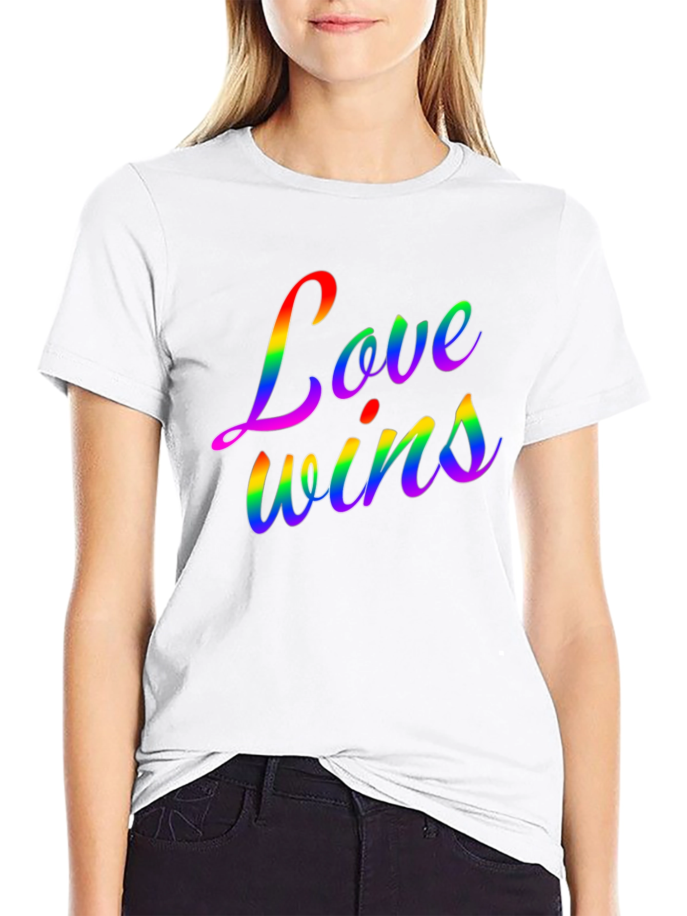 Love Wins Rainbow Graphic Tee - Pride Month Shirt