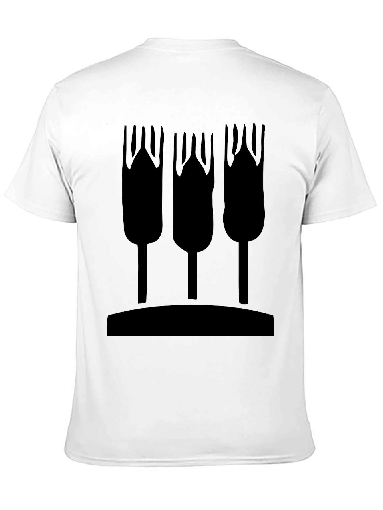 Abstract Wheat Graphic Tee - Black